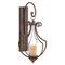 Bronze Iron Rustic Candle Wall Sconce, 25" x 13" x 12"